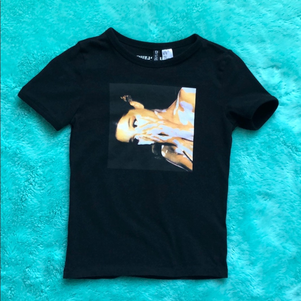 Tite, black, cropped shirt